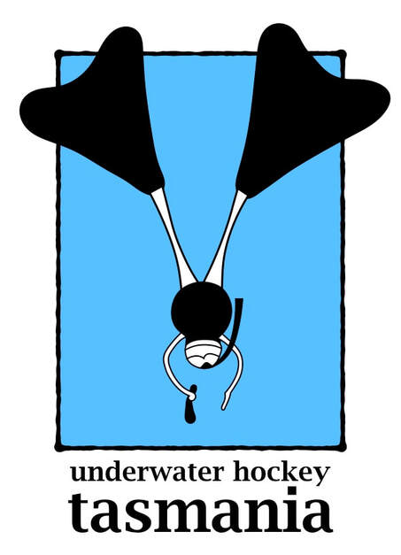 Cartoon underwater hockey player